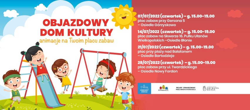 W Bydgoszczy wakacyjny Objazdowy Dom Kultury - co czwartek na innym osiedlowym placu zabaw [harmonogram]