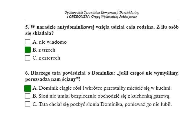 Sprawdzian kompetencji trzecioklasisty 2014: Język polski [ARKUSZE