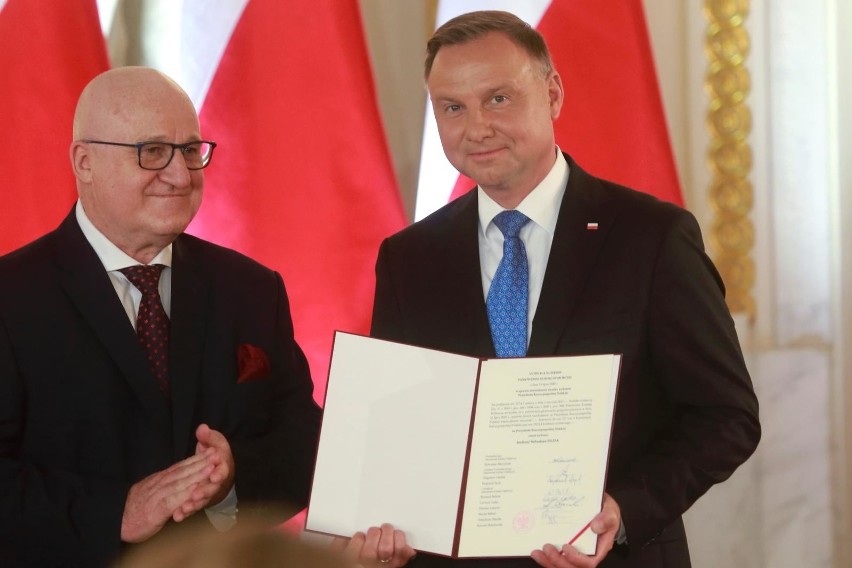 Prezydent Andrzej Duda i szef PKW