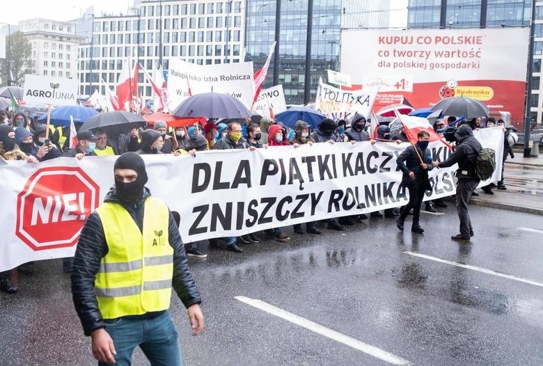 Protest rolników w Warszawie 13.10