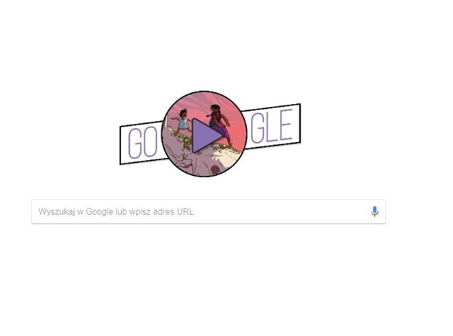 Tak wygląda Google Doodle na Międzynarodowy Dzień Kobiet. Po kliknięciu przycisku 'play' poznajemy historie inspirujących kobiet.