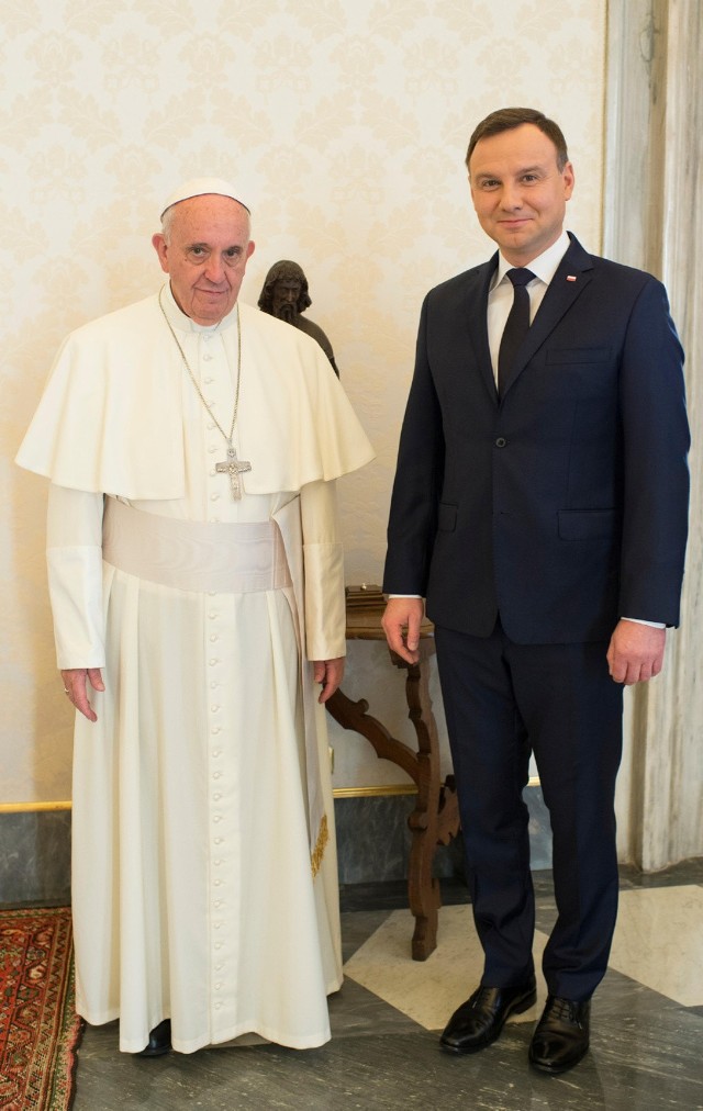 Papież Franciszek przyjął prezydenta Andrzeja Dudę na prywatnej audiencji
