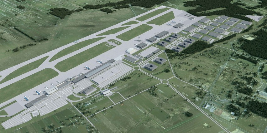 Wizualizacja rozbudowy portu lotniczego