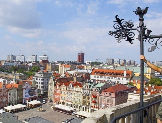 Widok z wieży Ratusza w Poznaniu