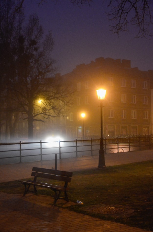 Tajemniczy Gdańsk. Zobaczcie nocne zdjęcia Gdańska spowitego mgłą