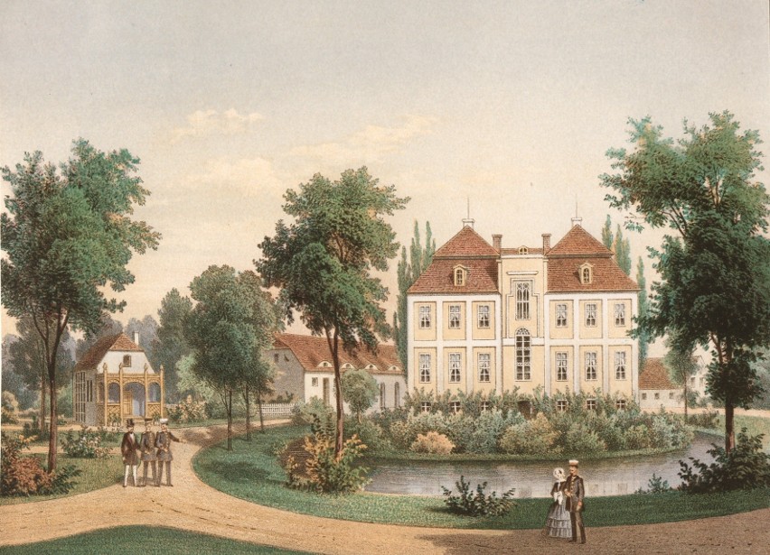Tak wyglądał pałac w Studzieńcu po przebudowie w połowie XIX...