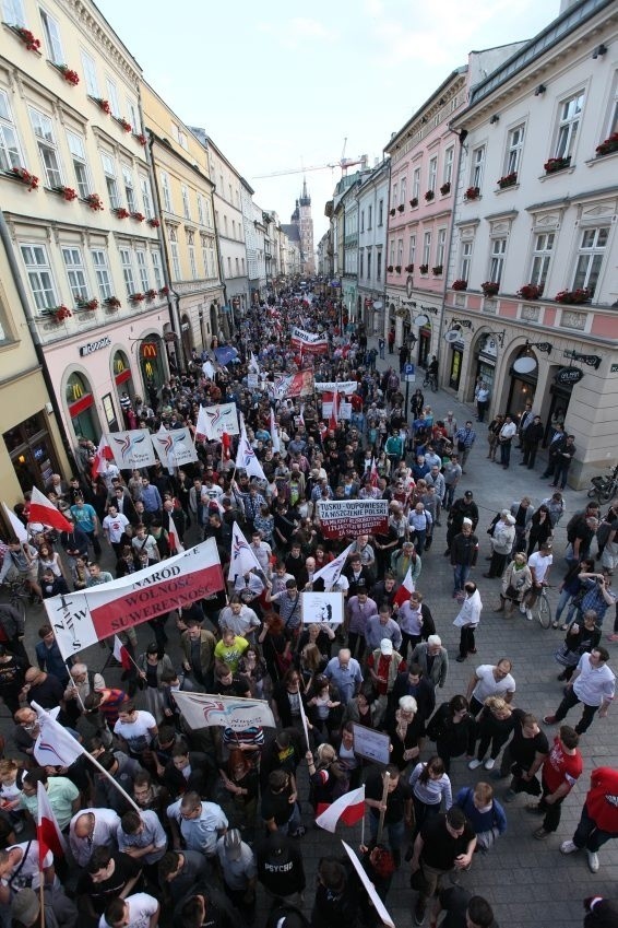Demonstracja w Krakowie.