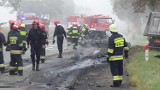 Wypadek pomiędzy Brzegiem a Strzelinem. 27-latek spłonął w samochodzie