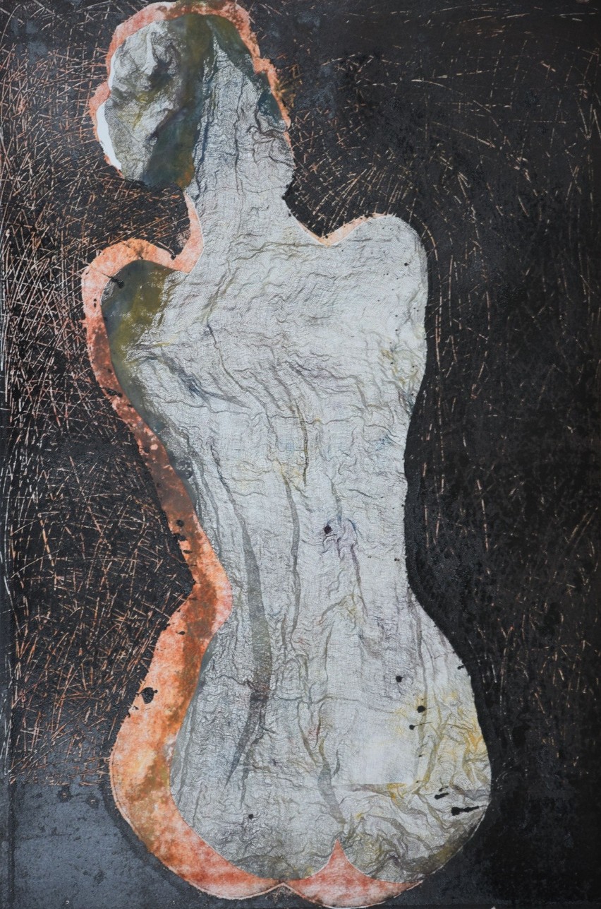 Kobiece ciało na wystawie grafik w Centrum Sztuki Współczesnej Solvay