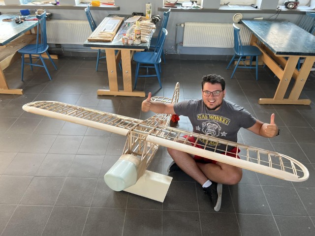 Kamil Koszyczek kończy powoli budowę swojego Pipera Pa-18 Super Cub