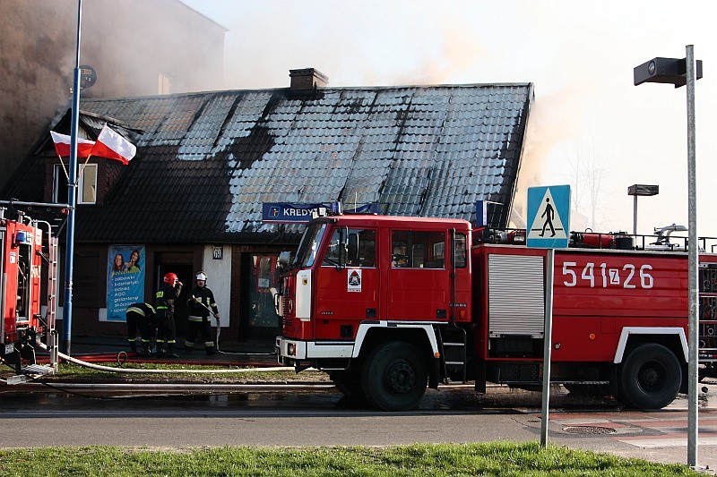 Ogien w centrum Szczecinka...