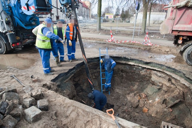 Utrudnienia na ul Przemysłowej w Słupsku.