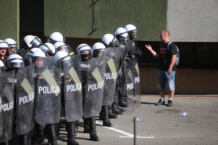 Demonstracja górników w Sosnowcu i Katowicach