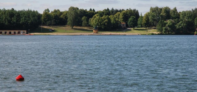 Jezioro w Człuchowie.