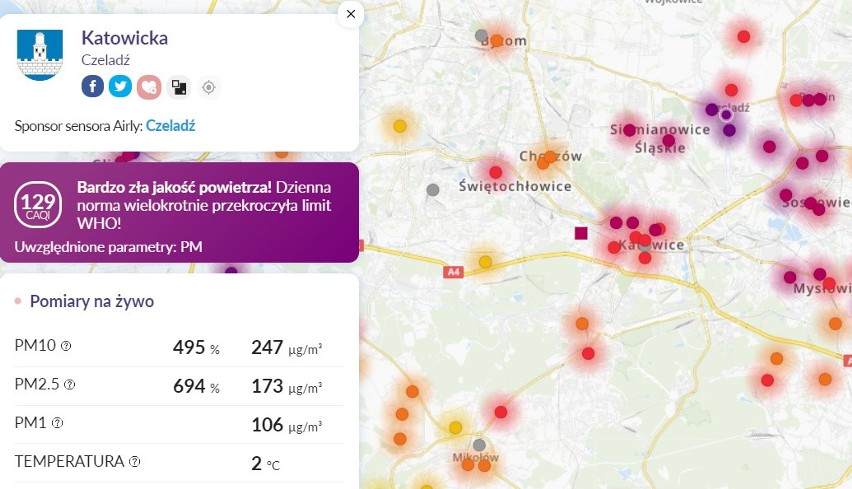 Smog w Śląskiem znów na bardzo wysokim poziomie 17 grudnia...