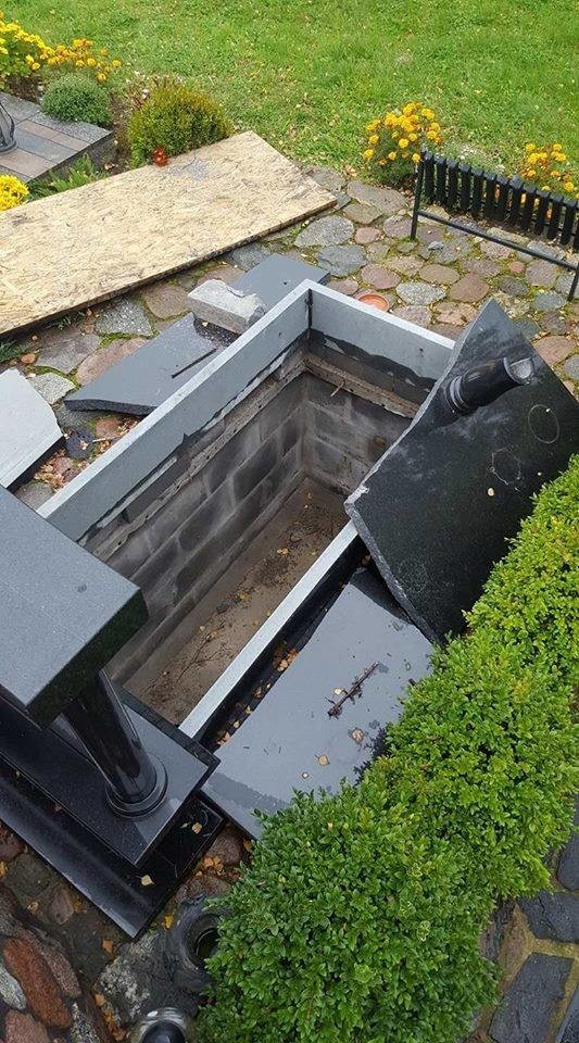 Zniszczony grób  na cmentarzu w Gdańsku. Sprawą zajęła się policja 