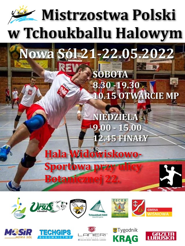 21 i 22 maja w Nowej Soli rozegrane zostaną mistrzostwa Polski w tchoukballu.