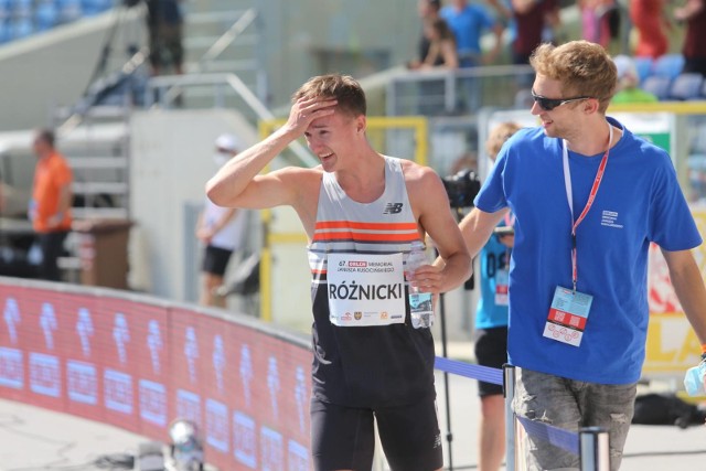 Krzysztof Różnicki po wspaniałym biegu w Chorzowie, gdzie ustanowił nowy rekord Polski (20.06.2021)