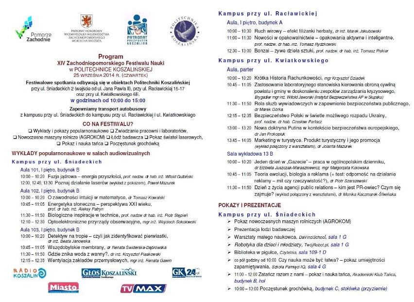 XIV Zachodniopomorski Festiwalu Nauki. Sprawdź program!