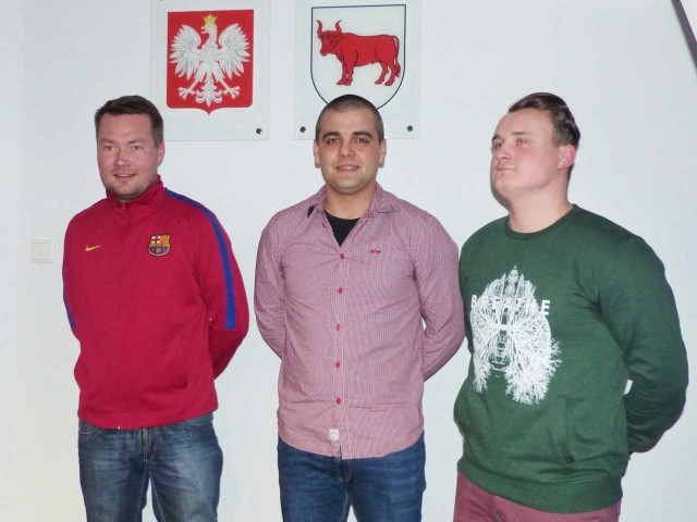 Nowy zarząd Tura Bielsk Podlaski od lewej: Tomasz Wołosik, Karol Car i Rafał Iwaniuk.