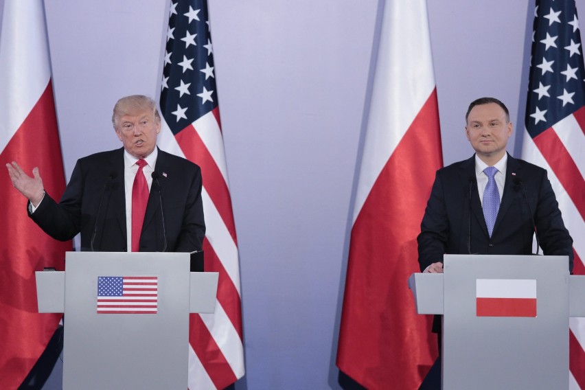 Prezydenci Polski i USA w Warszawie.