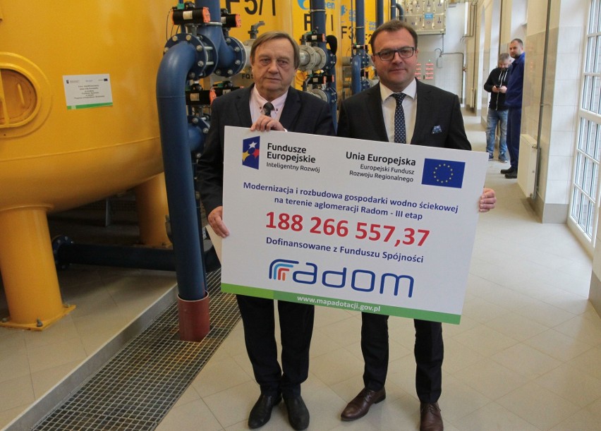 Wodociągi Miejskie w Radomiu mają ponad 180 milionów złotych z Unii Europejskiej. Prezydent Witkowski: w 2019 roku cena wody ma być niższa