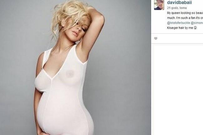 Christina Aguilera pokazała nie tylko ciążowy brzuszek......
