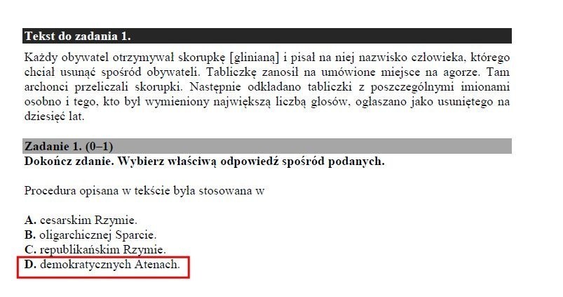 EGZAMIN GIMNAZJALNY 2018. Historia, WOS arkusze CKE i odpowiedzi. Egzamin gimnazjalny cz. humanistyczna historia i wiedza o społeczeństwie