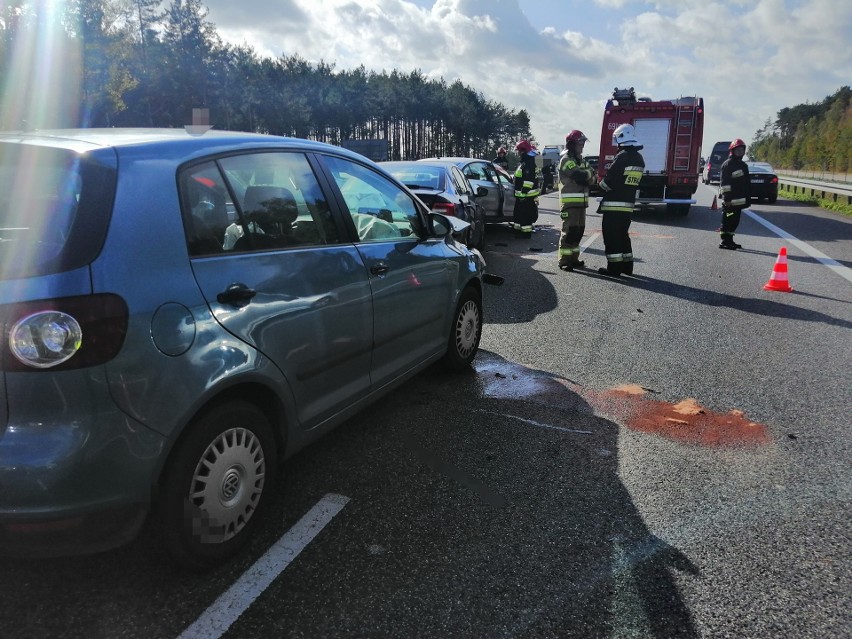 Wypadek w Głuchach, 11.10.2019. Ruch w stronę Warszawy...