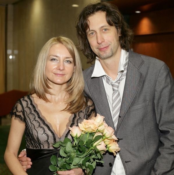 Szymon Majewski z żoną Magdą.
