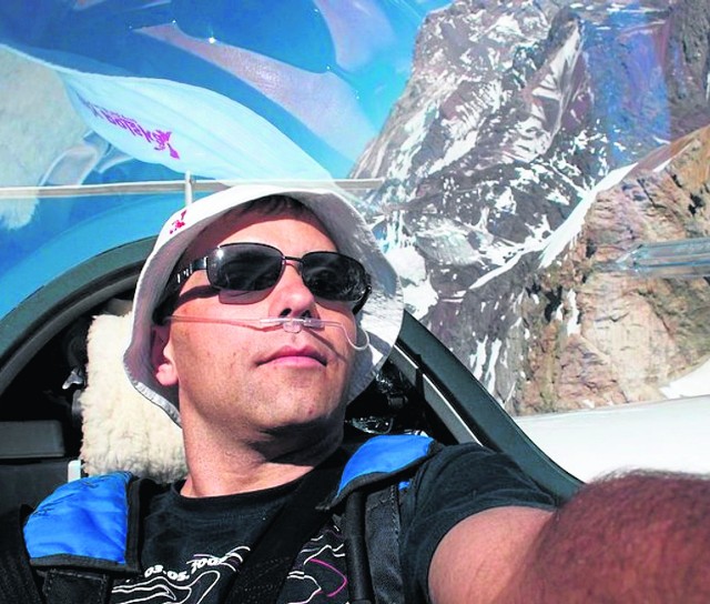 Sebastian Kawa, lot treningowy nad Aconcagua