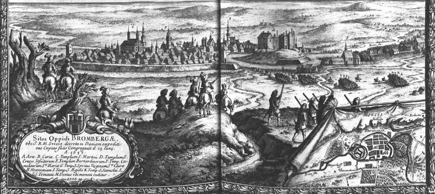 Bydgoszcz w roku 1657 na sztychu Eryka Dahlberga....