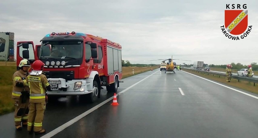 Na wysokości miejscowości Targowa Górka w kierunku Warszawy...