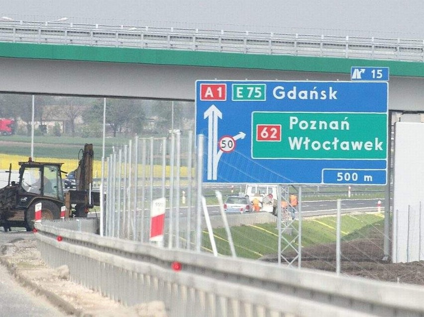 Odcinek A1 między Pikutkowem a Kowalem koło Włocławka może...