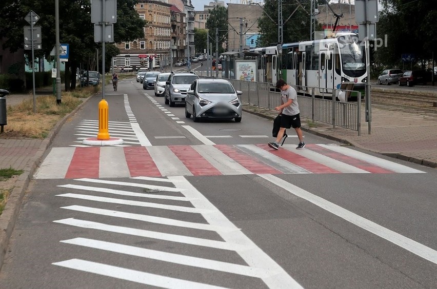 Pasy rowerowe na Dubois w Szczecinie