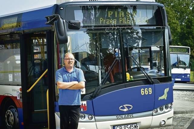 Paweł Mistera w bydgoskich MZK jako kierowca autobusu pracuje od 32 lat