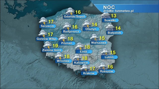 Prognoza pogody na noc 22/23 czerwca