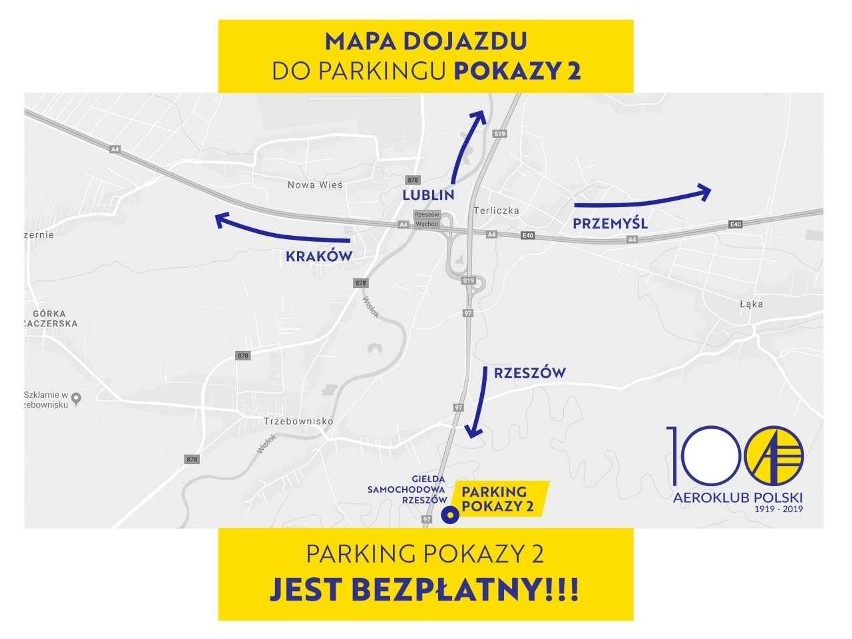 Centralne Pokazy Lotnicze w Jasionce - sprawdź, gdzie zaparkować i ile to kosztuje 