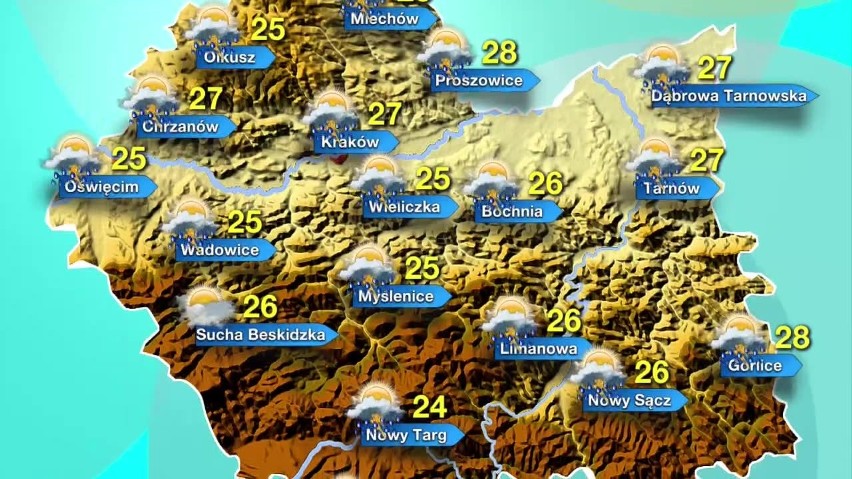 Prognoza pogody dla Małopolski na środę, 30 czerwca