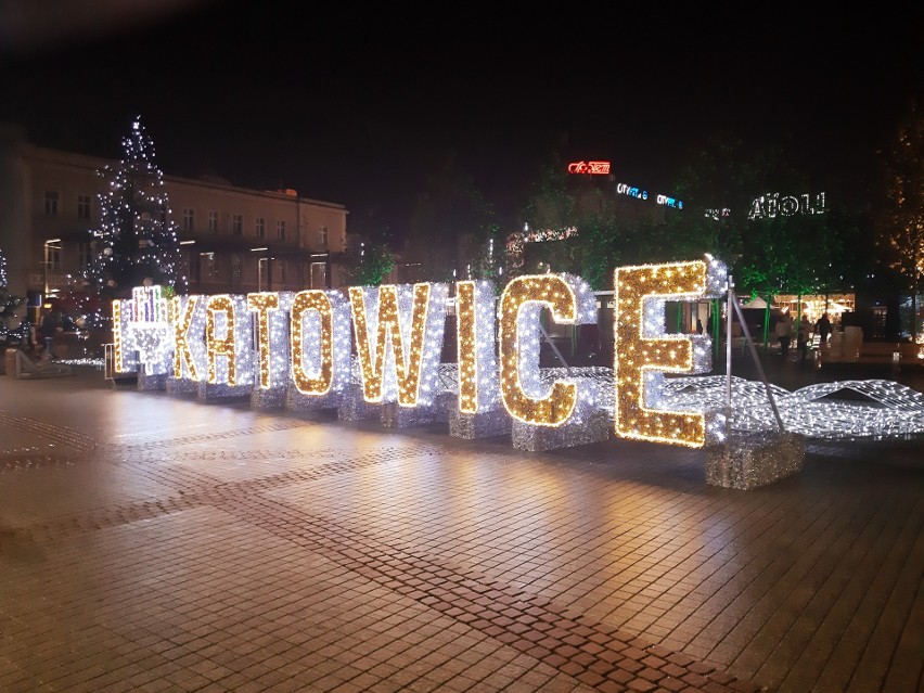 Świąteczne dekoracje w Katowicach w grudniu 2018