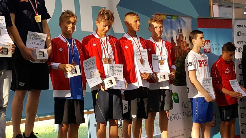 Sztafeta 14-latków na podium w Olsztynie