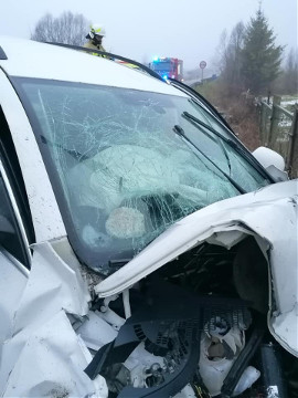 Wypadek na skrzyżowaniu w Szczuczynie