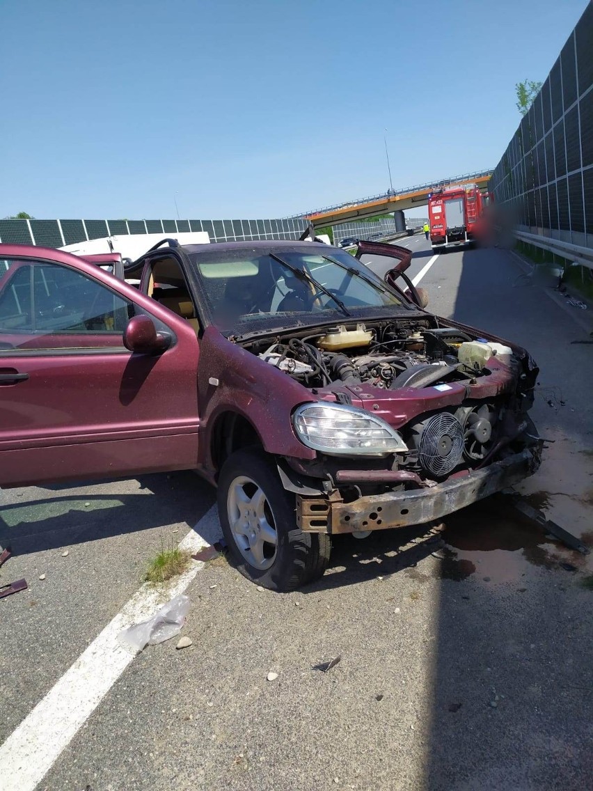 W wyniku wypadku autostrada między Brzeskiem a Tarnowem była...