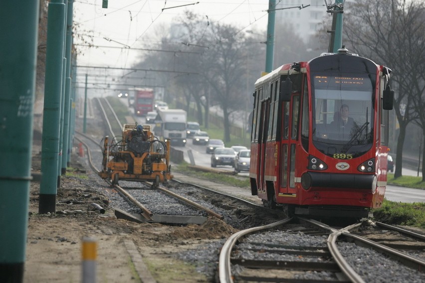 Remont torowiska na trasie Katowice - Chorzów