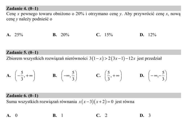 Matura 2020. Matematyka: podstawa + rozszerzenie....