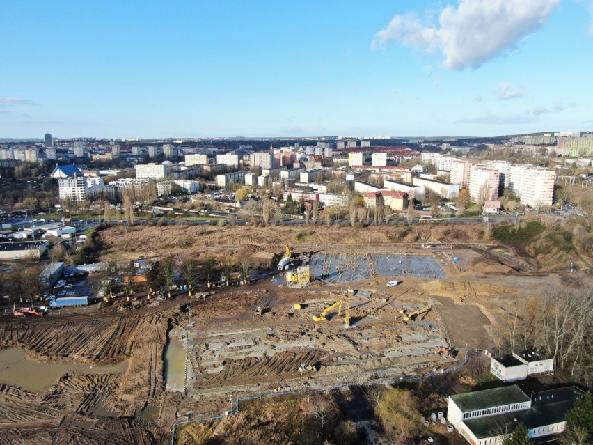 Budowa aquaparku Fabryka Wody w Szczecinie - stan na...