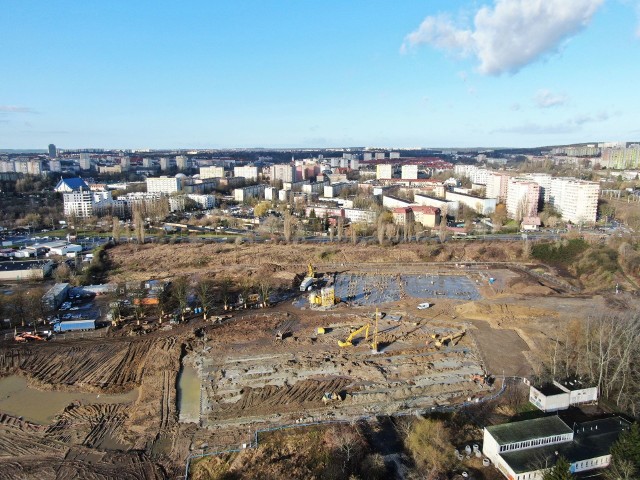 Budowa aquaparku Fabryka Wody w Szczecinie - stan na 27.02.2020