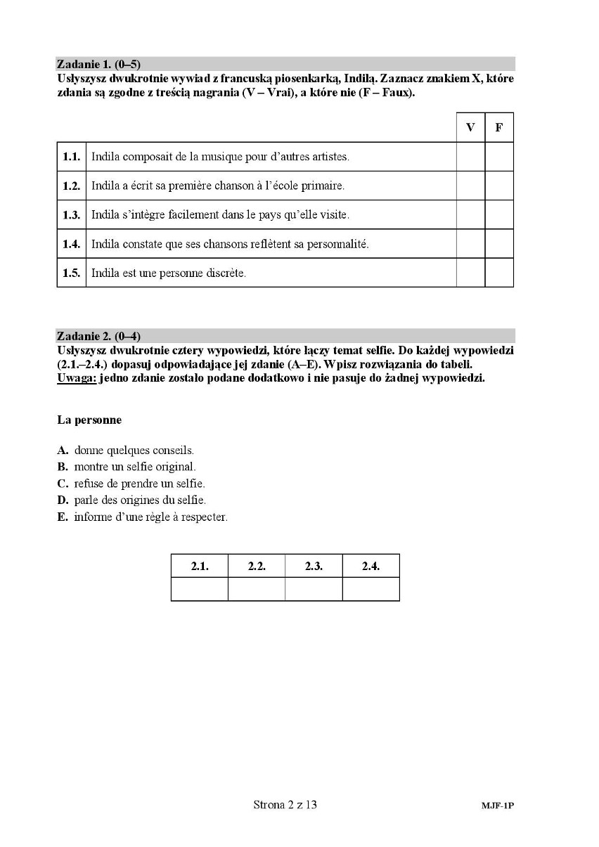 Matura 2017. Francuski - język podstawowy [ODPOWIEDZI, ARKUSZ CKE]