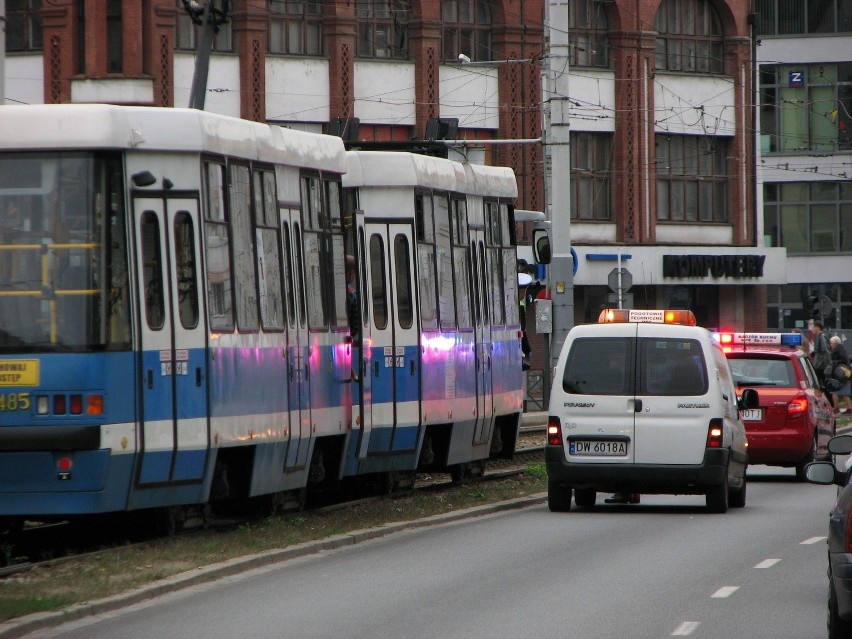 Tramwaje stanęły w centrum Wrocławia - 18.09.2013