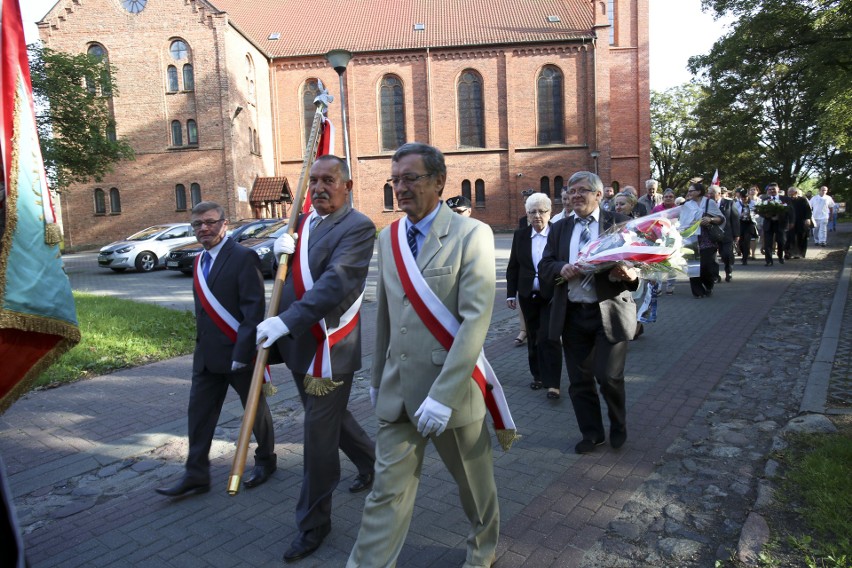 Spotkanie przed Krzyżem Wołyńskim w Słupsku.